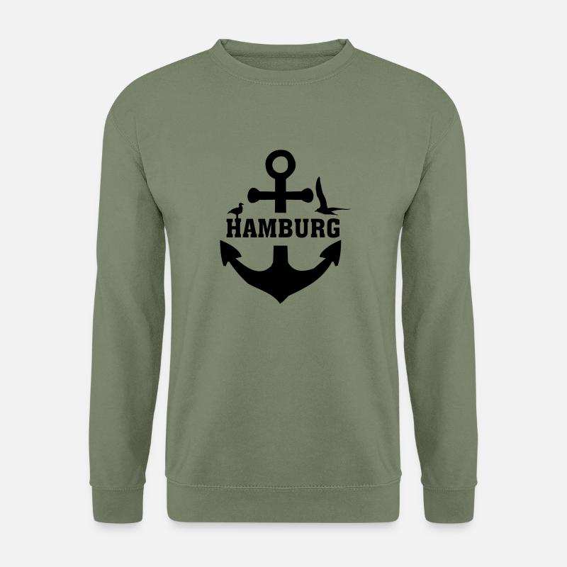 Hamburg-Anker - Unisex Pullover - Armeegrün