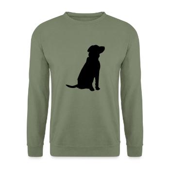dog - Sweat-shirt Unisexe - vert militaire - Devant - Alina (178cm) & Michal (187cm)