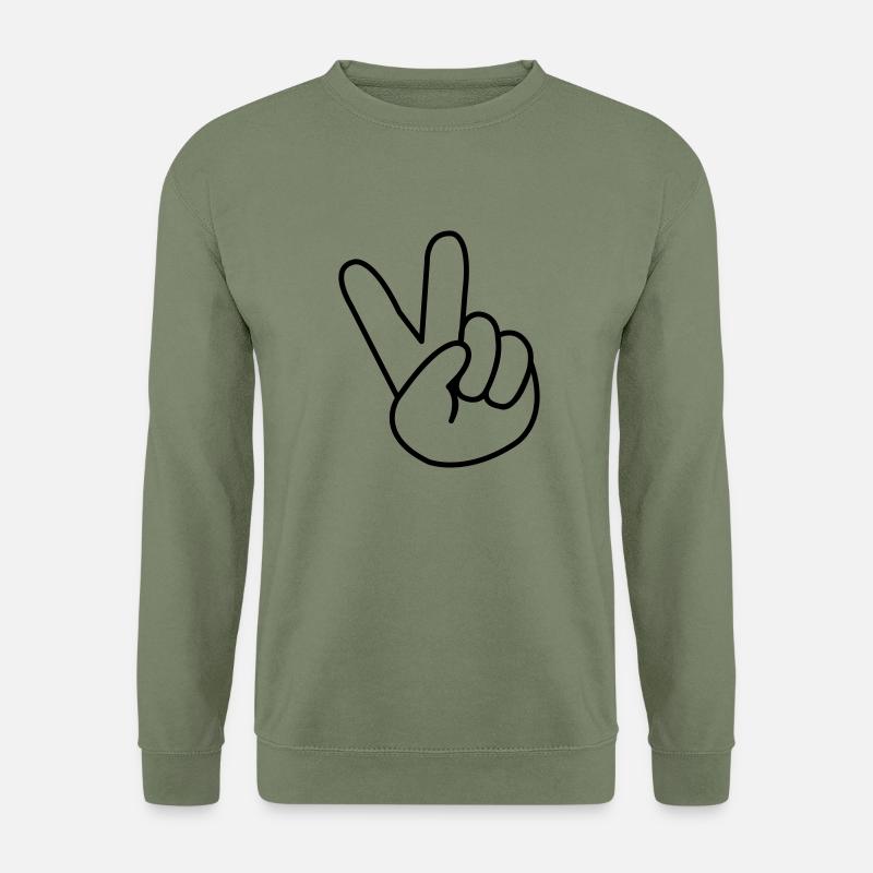 peace_hand_comic_01 - Unisex Sweatshirt - army green