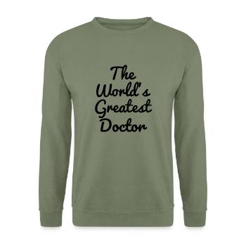 Doctor Arzt Médecin Docteur Medecine Life - Unisex Sweatshirt - army green - Front - Alina (178cm) & Michal (187cm)