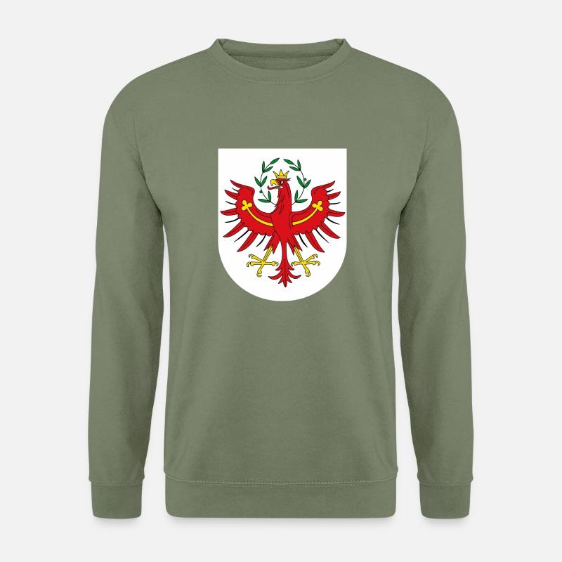 Tirol, Tiroler Adler mit Hintergrung - Unisex Pullover - Armeegrün