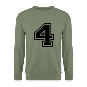 4 - Unisex Pullover - Armeegrün - Vorne - Alina (178cm) & Michal (187cm)
