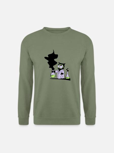 Dr rer nat Owl - Unisex Pullover - Armeegrün