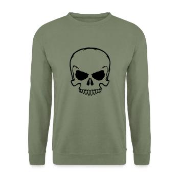 totenkopf - Unisex Sweatshirt - army green - Front - Alina (178cm) & Michal (187cm)