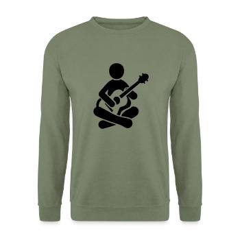 Musiker Gitarre - Unisex Pullover - Armeegrün - Vorne - Alina (178cm) & Michal (187cm)