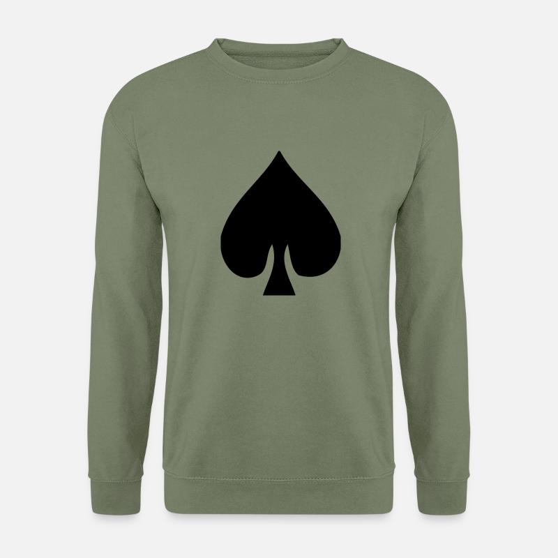 Pik - Kartenspiel - Unisex Pullover - Armeegrün