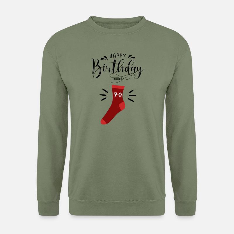Happy Birthday coole Socke - 70. Geburtstag - Unisex Pullover - Armeegrün