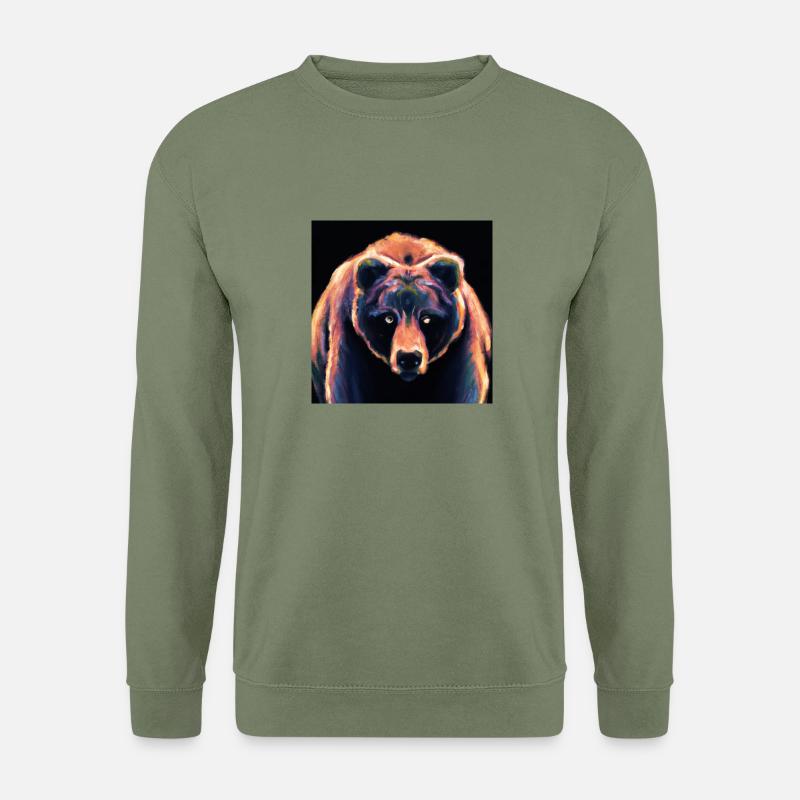 Der Bär ist los - Unisex Pullover - Armeegrün