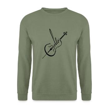 Violoncello - Unisex Pullover - Armeegrün - Vorne - Alina (178cm) & Michal (187cm)