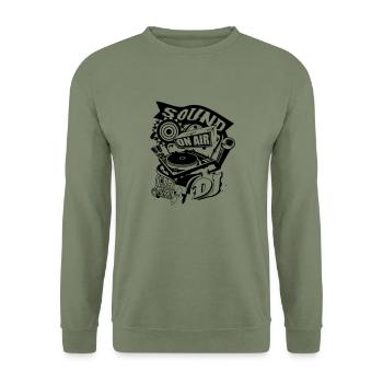 sound platine DJ - Sweat-shirt Unisexe - vert militaire - Devant - Alina (178cm) & Michal (187cm)