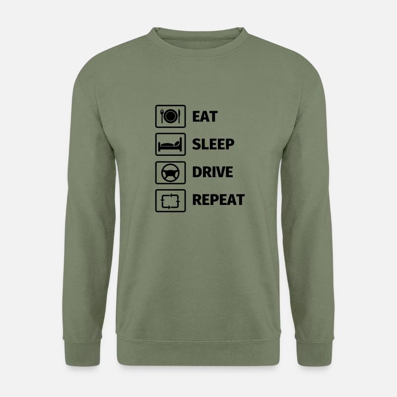 EAT SLEEP DRIVE REPEAT - Unisex Sweatshirt - army green