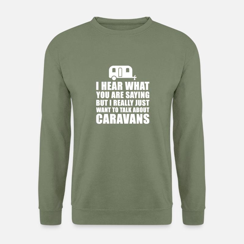 Lustige Caravan Holiday Gift Idea - Unisex Pullover - Armeegrün