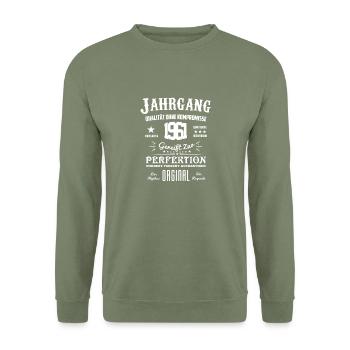 Original Jahrgang 1961 - Unisex Pullover - Armeegrün - Vorne - Alina (178cm) & Michal (187cm)