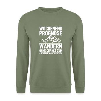 hiking - Unisex Pullover - Armeegrün - Vorne - Alina (178cm) & Michal (187cm)