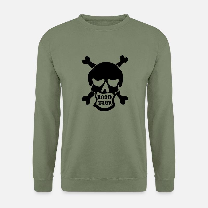 Rock Roll Skull - Unisex Sweatshirt - army green
