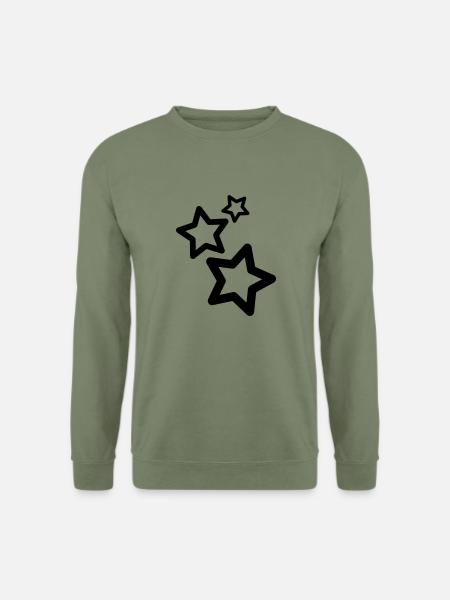 Sterne - Unisex Pullover - Armeegrün