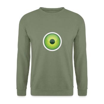 œil - Sweat-shirt Unisexe - vert militaire - Devant - Alina (178cm) & Michal (187cm)
