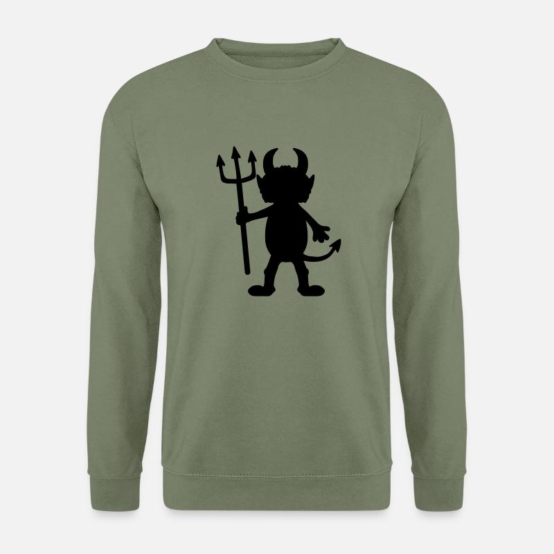 Devil man cartoon character - Unisex Sweatshirt - army green