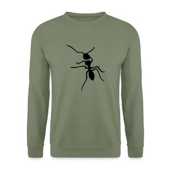 Ameise - Unisex Pullover - Armeegrün - Vorne - Alina (178cm) & Michal (187cm)