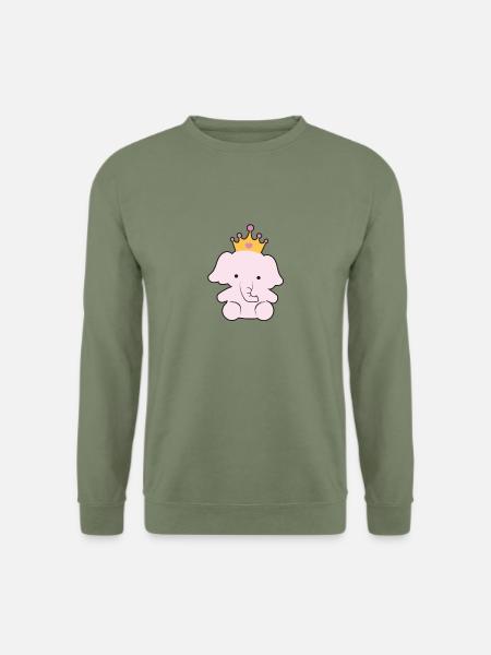 Baby Elefant, Elefanten kinder Shirt - Unisex Pullover - Armeegrün