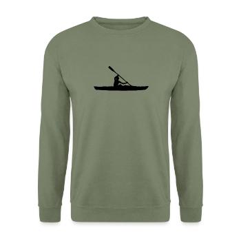 Rowing Kayak Sport Canoeing Canoeing Canoe Kayak F - Unisex Sweatshirt - army green - Front - Alina (178cm) & Michal (187cm)