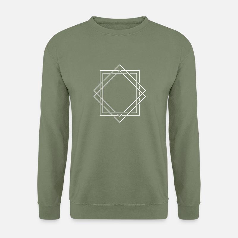 Rahmen Retro - Unisex Pullover - Armeegrün