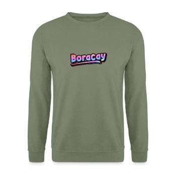 Vintage Philippines Holiday Asia Boracay - Sweat-shirt Unisexe - vert militaire - Devant - Alina (178cm) & Michal (187cm)