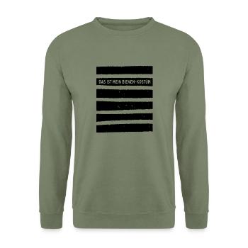 Bienen Kostüm Das Ist Mein Bienenkostüm Karneval - Unisex Pullover - Armeegrün - Vorne - Alina (178cm) & Michal (187cm)
