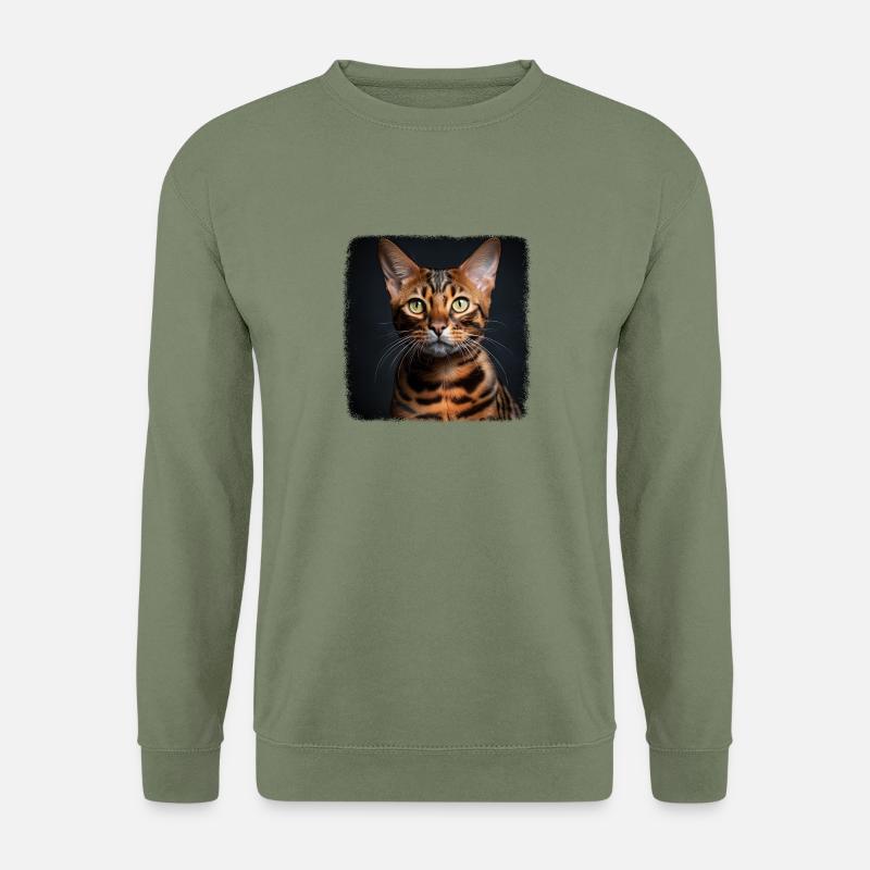 Bengal Cat Bengalkatze - Unisex Pullover - Armeegrün