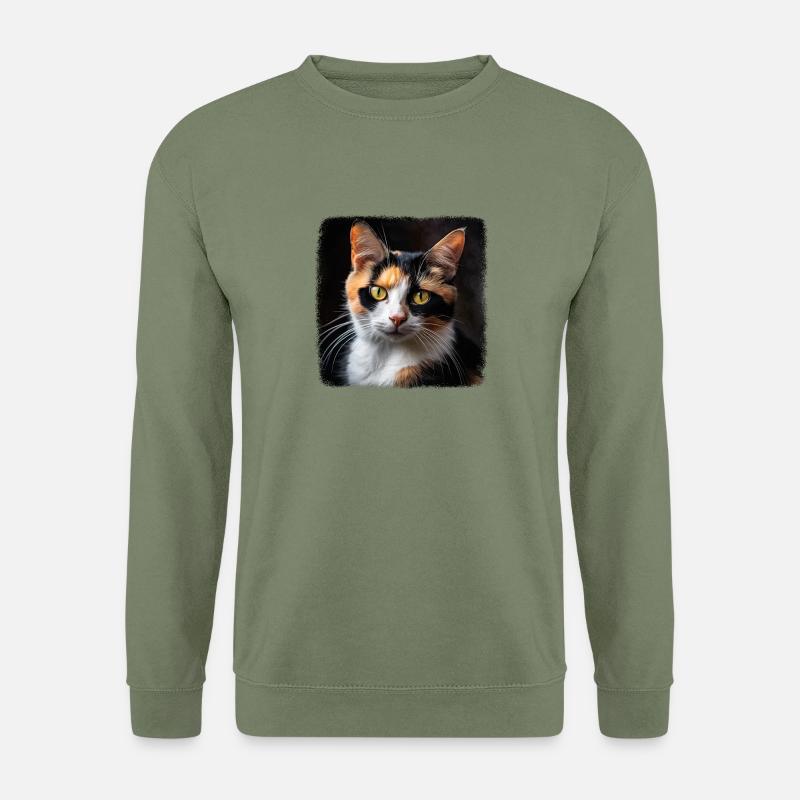 Calico Cat Glückskatze - Unisex Pullover - Armeegrün