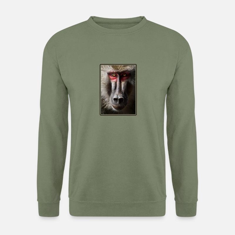 Baboon Paviane Pavian - Unisex Pullover - Armeegrün