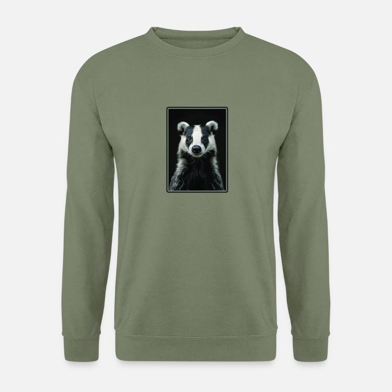 Badger Dachse Dachs - Unisex Pullover - Armeegrün
