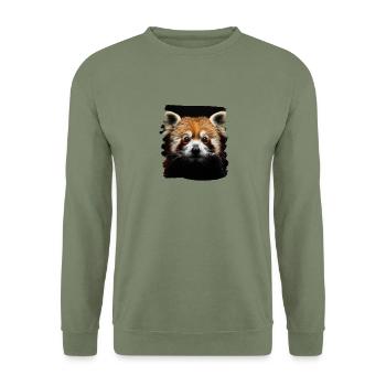 Red Panda Little Pandas Little Red Panda - Unisex Sweatshirt - army green - Front - Alina (178cm) & Michal (187cm)