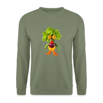 Gemüse, Monster - Unisex Pullover - Armeegrün - Vorne - Alina (178cm) & Michal (187cm)