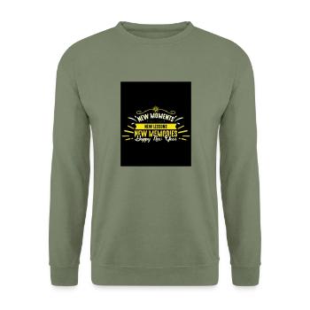 Nouvel An 4 - Sweat-shirt Unisexe - vert militaire - Devant - Alina (178cm) & Michal (187cm)