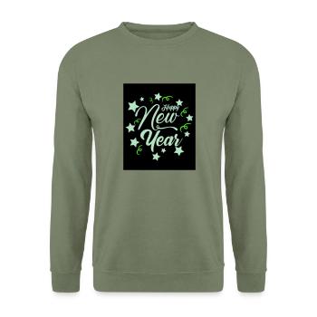 Newyear 7 - Unisex Sweatshirt - army green - Front - Alina (178cm) & Michal (187cm)