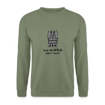 Great again 2 - Unisex Pullover - Armeegrün - Vorne - Alina (178cm) & Michal (187cm)