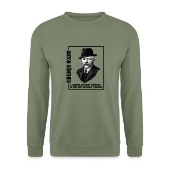 Anton Guenther Erzgebirge Gottesgab - Unisex Pullover - Armeegrün - Vorne - Alina (178cm) & Michal (187cm)