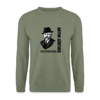 Anton Guenther Erzgebirge Gottesgab - Unisex Pullover - Armeegrün - Vorne - Alina (178cm) & Michal (187cm)