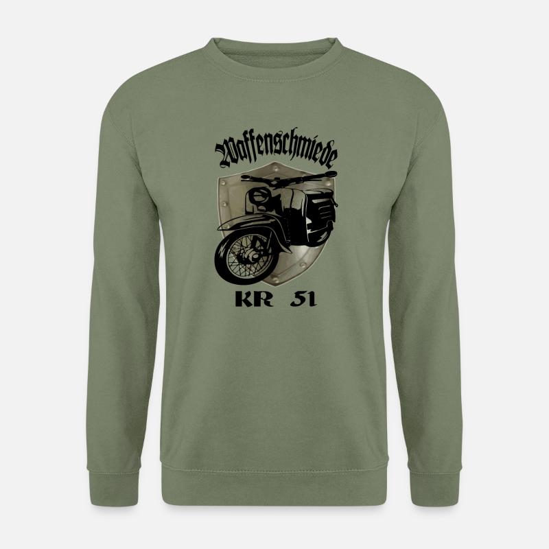 Simson Schwalbe Moped KR 51 - Unisex Pullover - Armeegrün