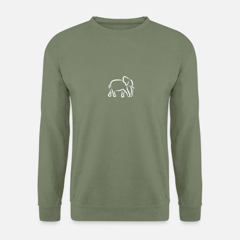 Éléphant blanc - Sweat-shirt Unisexe - vert militaire