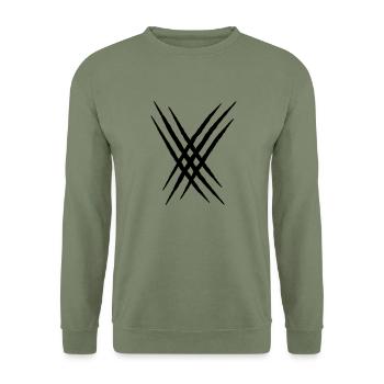 Kratzer - Unisex Pullover - Armeegrün - Vorne - Alina (178cm) & Michal (187cm)