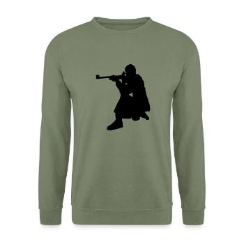 sniper - Unisex Pullover - Armeegrün - Vorne - Alina (178cm) & Michal (187cm)