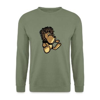 Enfant bébé animaux peluche Lion Toys - Sweat-shirt Unisexe - vert militaire - Devant - Alina (178cm) & Michal (187cm)