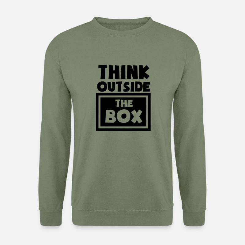 Think Outside The Box - Unisex Pullover - Armeegrün