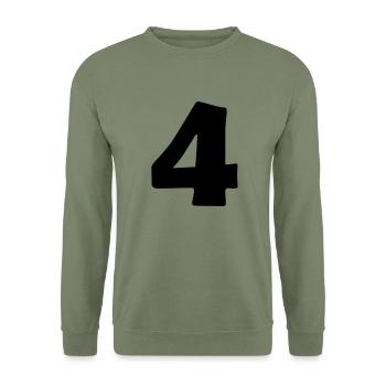 4 - Unisex Pullover - Armeegrün - Vorne - Alina (178cm) & Michal (187cm)