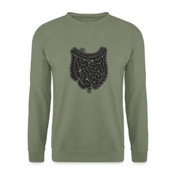 Holy Shit - Unisex Pullover - Armeegrün - Vorne - Alina (178cm) & Michal (187cm)