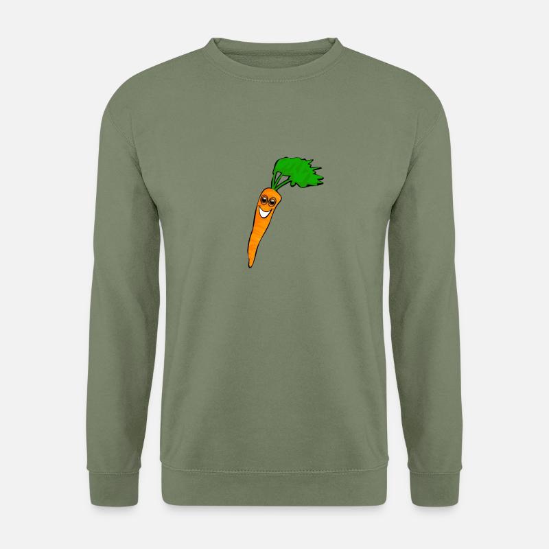 Möhre lachend - Unisex Pullover - Armeegrün