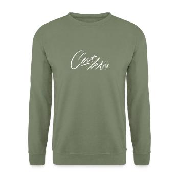 c'est la vie - Unisex Pullover - Armeegrün - Vorne - Alina (178cm) & Michal (187cm)