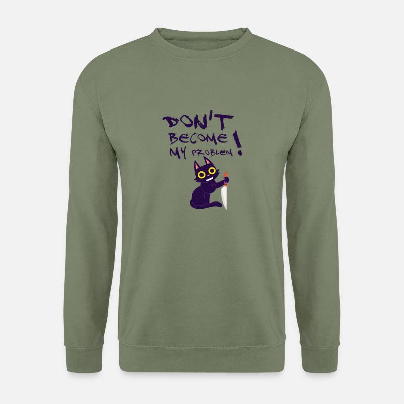 Gruselige Katze - Unisex Pullover - Armeegrün